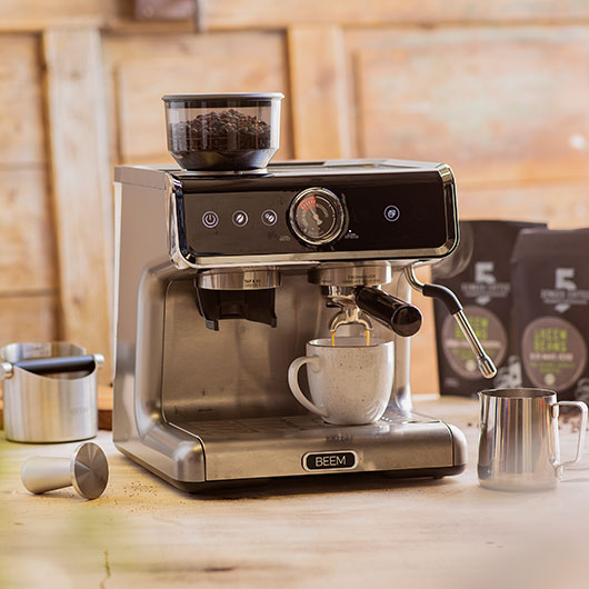 Beem Grind Siebträgermaschine mit Mahlwerk
