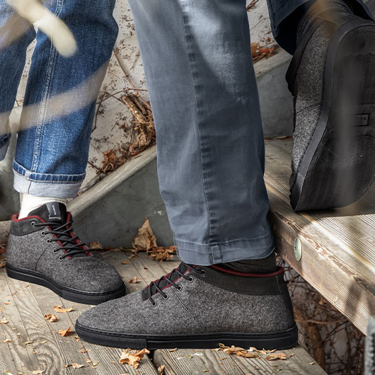 Herren-Wollschuhe mit kuschligen Tragekomfort