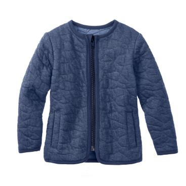 Stepp-Jacke aus reiner Bio-Baumwolle, taubenblau