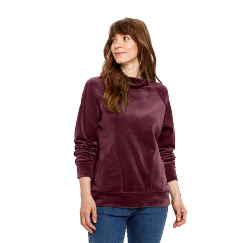 Nicki-Sweatshirt aus reiner Bio-Baumwolle, purple
