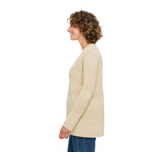 Pullover aus Bio-Baumwolle mit Bio-Wolle, naturweiß