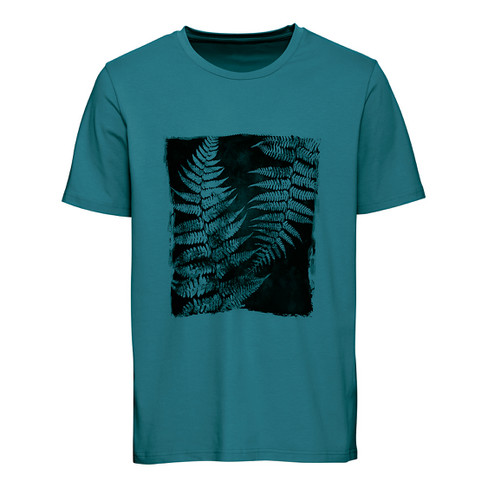 T-Shirt aus Bio-Baumwolle mit Elastan, atlantik