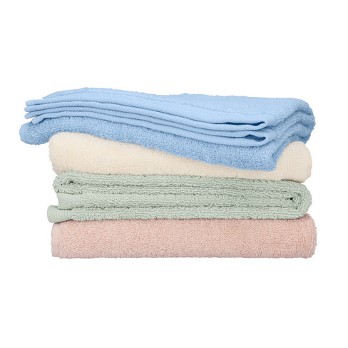 Frottier-Handtuch aus reiner Bio-Baumwolle, wasserblau