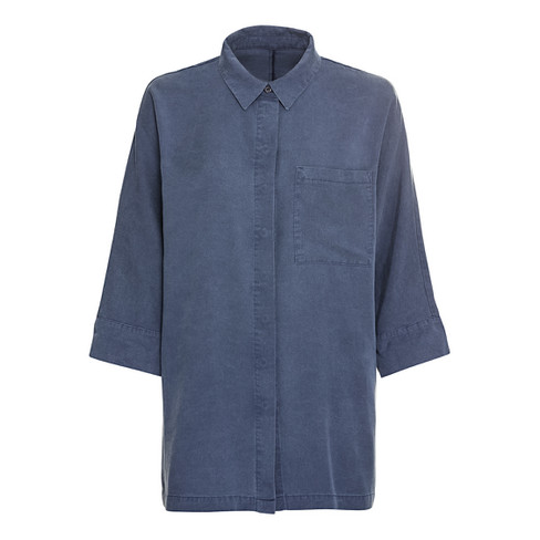 Oversize-Bluse aus TENCEL™, nachtblau