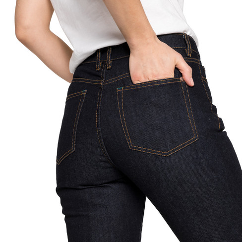 5-Pocket-Jeans aus reiner Bio-Baumwolle mit Reißverschluss, darkblue