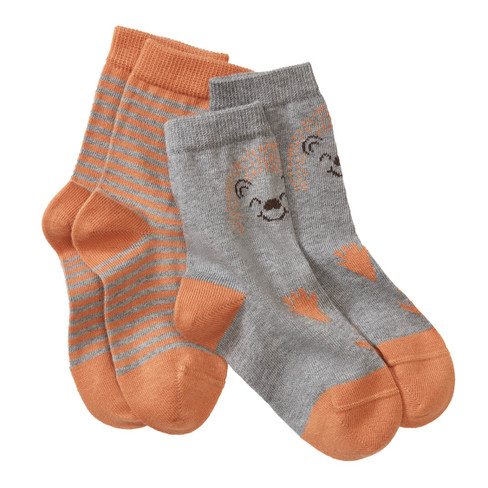 Socken IGEL aus Bio-Baumwolle, 2er-Set, kupfer