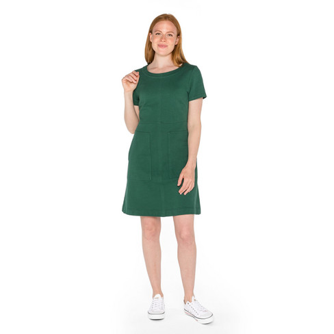 Sweatkleid in A-Linie aus reiner Bio-Baumwolle, grün