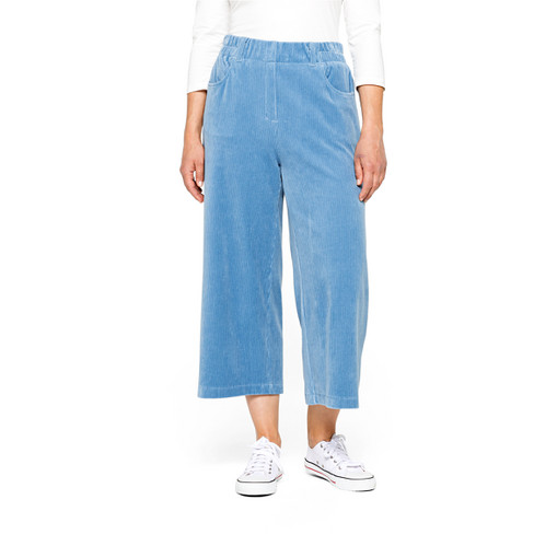 Cordjersey-Culotte aus Bio-Baumwolle, jeans