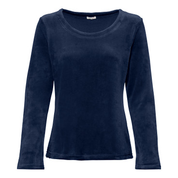 Nicki-Shirt, Langarm aus Bio-Baumwolle, nachtblau