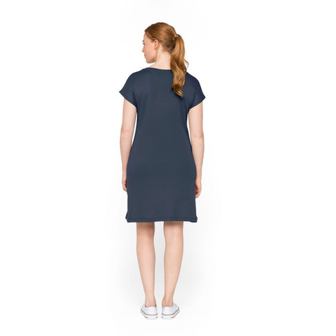 Kleid aus reiner Bio-Baumwolle, nachtblau