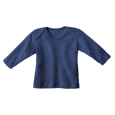 Baby-Rippshirt Langarm, blau