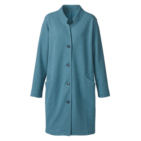 Mantel aus reiner Bio-Baumwolle, rauchblau