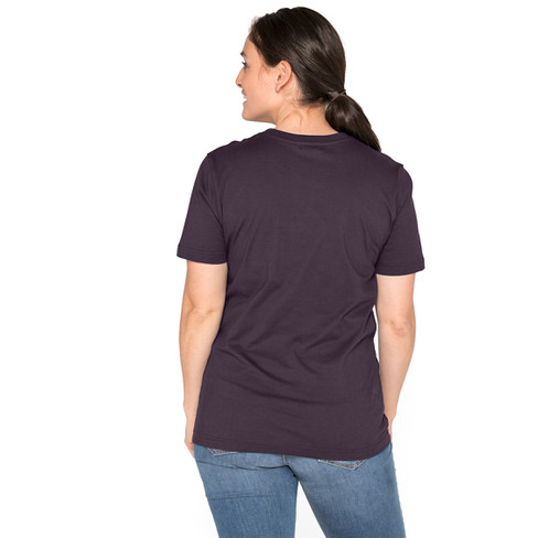 T-Shirt aus reiner Bio-Baumwolle, aubergine