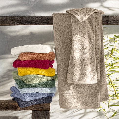 Frottier-Handtuch aus reiner Bio-Baumwolle, gelb