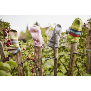 Kinderfüßlinge aus Bio-Baumwolle, alpengrau