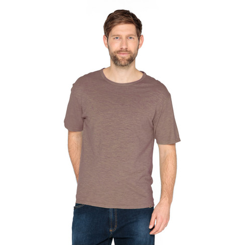 T-Shirt aus Hanf mit Bio-Baumwolle, grau