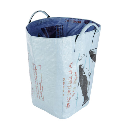 Wäschesammler aus Recycling-Material groß, blau
