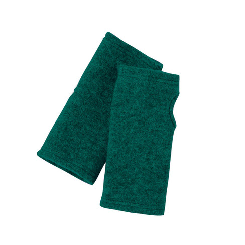 Walk-Armstulpen aus Bio-Schurwolle mit Bio-Baumwolle, smaragd