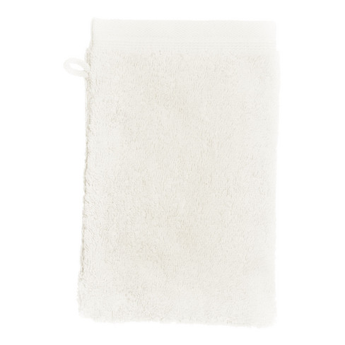 Frottier-Waschhandschuh aus reiner Bio-Baumwolle, 4 Stück, weiß