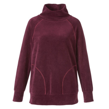 Nicki-Sweatshirt aus reiner Bio-Baumwolle, purple