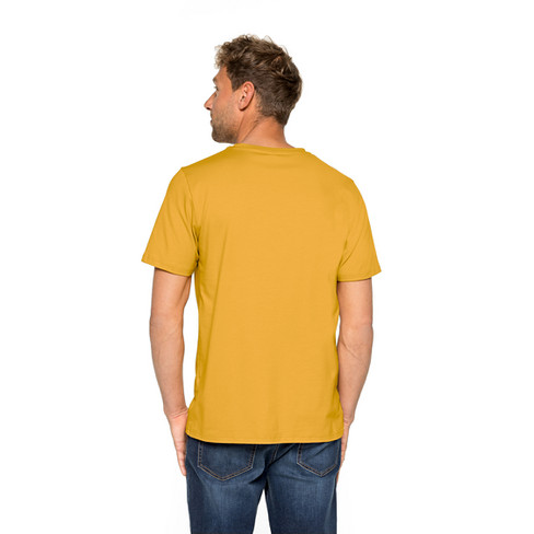 T-Shirt aus Bio-Baumwolle mit Elastan, gelb