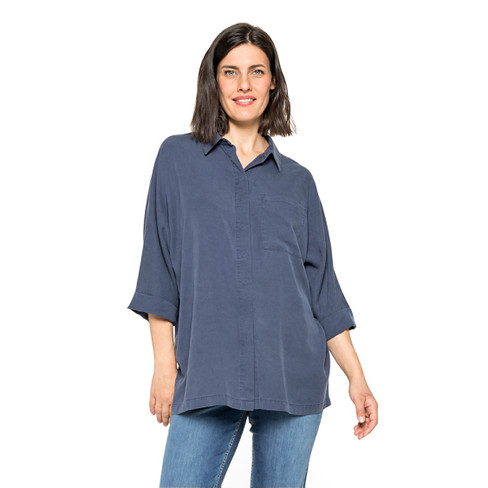 Oversize-Bluse aus TENCEL™, nachtblau