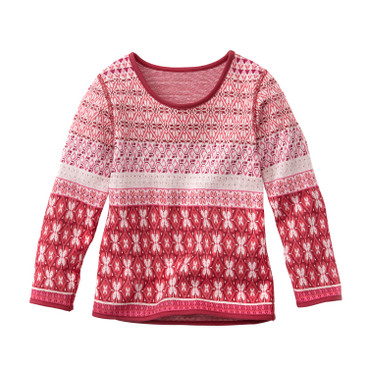 Pullover mit buntem Muster aus Bio-Baumwolle, malve-gemustert