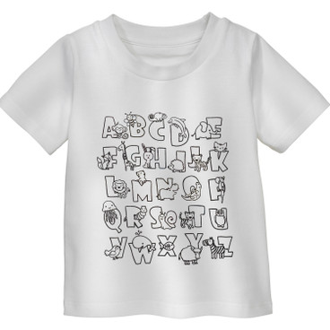 T-Shirt zum Ausmalen, Alphabet
